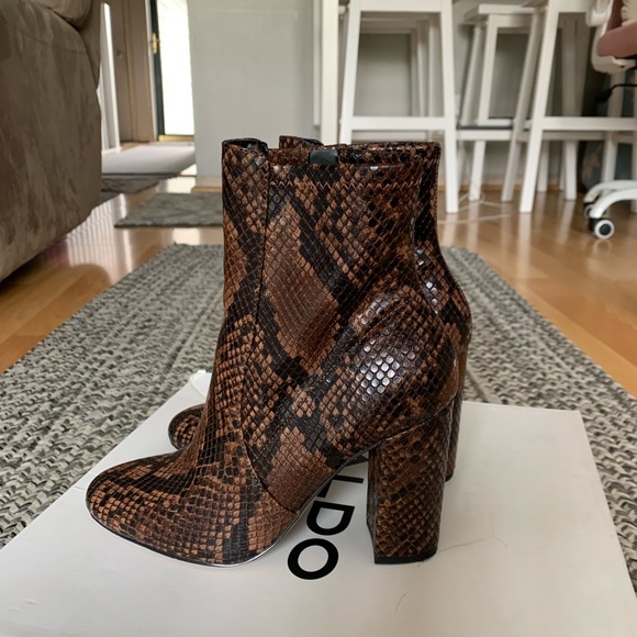 Aldo Snakeskin Ankle Boots - Picture 3 of 5